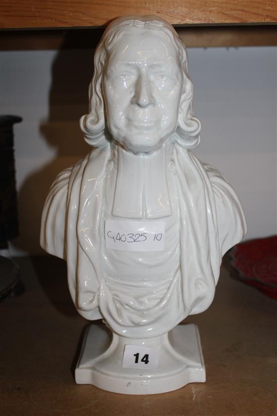 Rev John Wesley ceramic bust